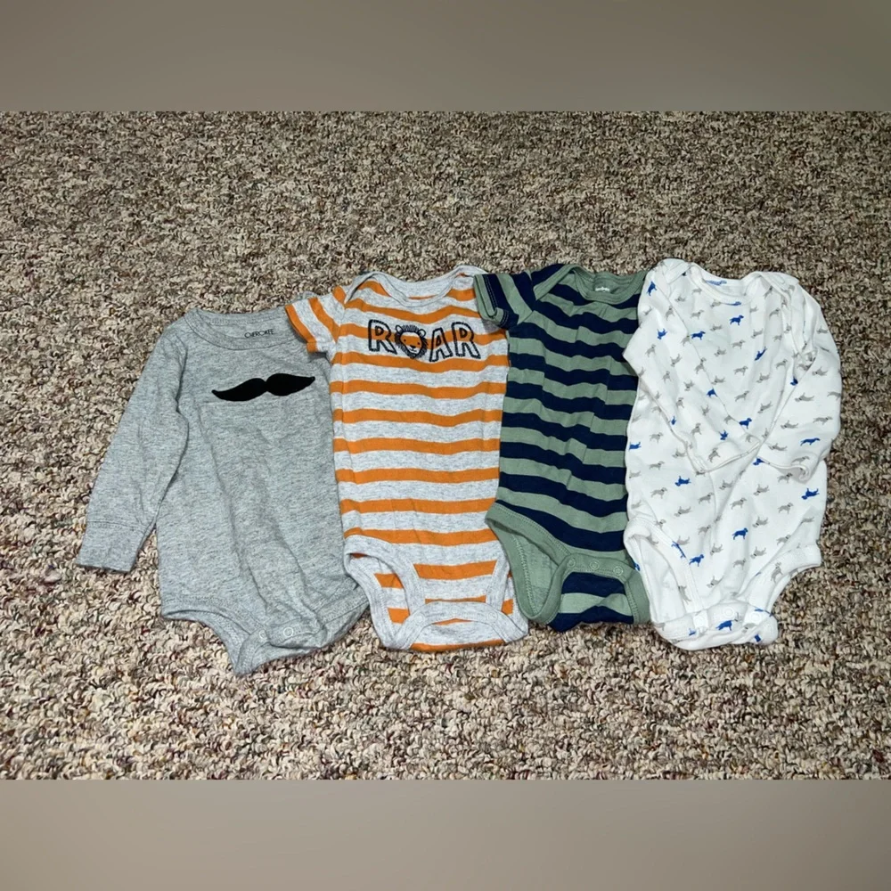Boys 3-6 month bodysuit Set‎ of 4 Baby Bodysuits - top, shirt
